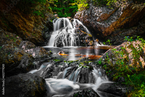 Waddell Falls at the Upper Lepper Brook in Victoria Park  Truro  Nova Scotia  Canada