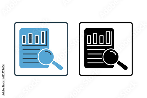 Survey data Icon. Icon related to survey. solid icon style. Simple vector design editable