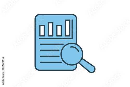 Survey data Icon. Icon related to survey. flat line icon style. Simple vector design editable