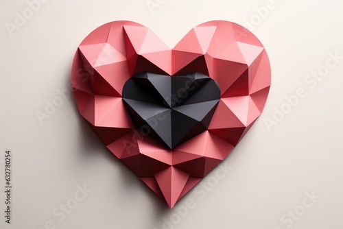 Wallpaper Mural A heart made out of paper on a wall. Digital image. Torontodigital.ca