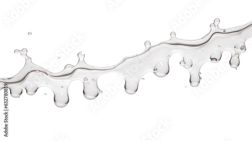 dripping liquid pearls frozen in an abstract futuristic 3d texture isolated on a transparent background  generative ai