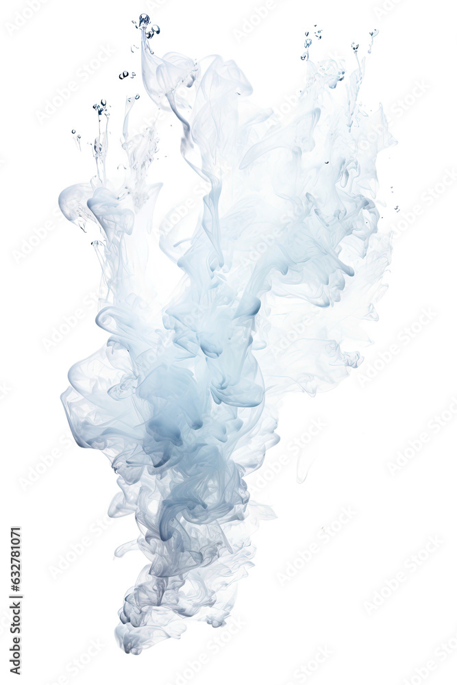 ethereal fairy mist frozen in an abstract futuristic 3d texture isolated on a transparent background, generative ai
