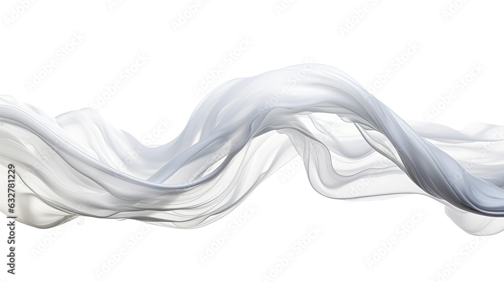 flowing liquid white silk frozen in an abstract futuristic 3d texture isolated on a transparent background, generative ai flowing liquid white silk frozen in an abstract futuristic 3d texture isolated on a transparent background, generative ai
