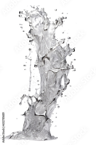 Valokuva glistening molten silver splash erupting frozen in an abstract futuristic 3d tex
