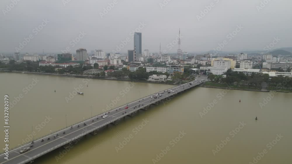 The aerial view of Hue in Vietnam The aerial view of Hue in Vietnam