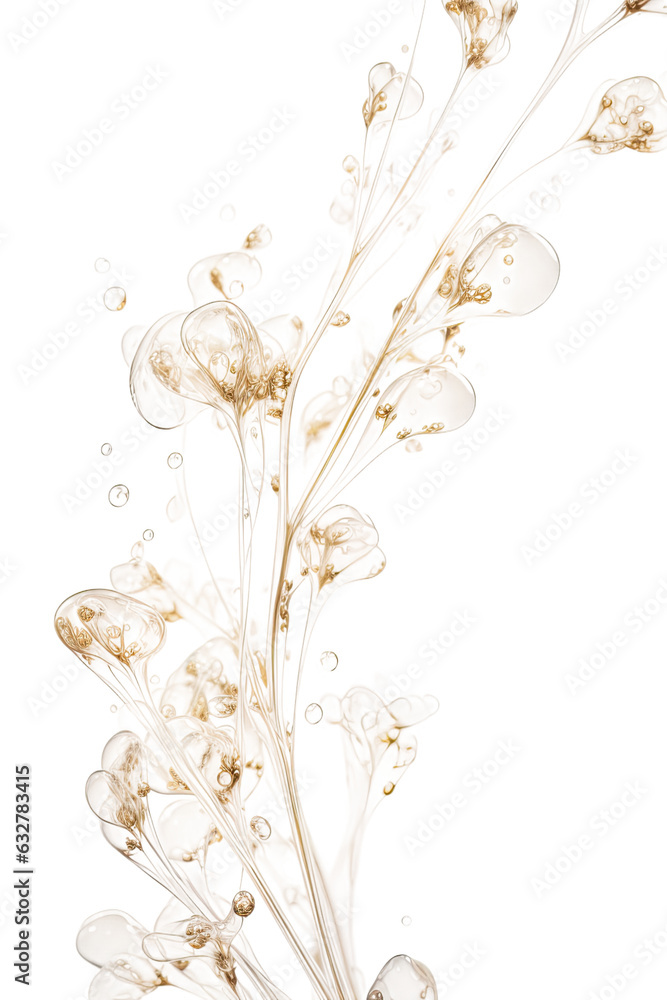 shimmering sunlit dew water splash frozen in an abstract futuristic 3d texture isolated on a transparent background, generative ai shimmering sunlit dew water splash frozen in an abstract futuristic 3d texture isolated on a transparent background, generative ai