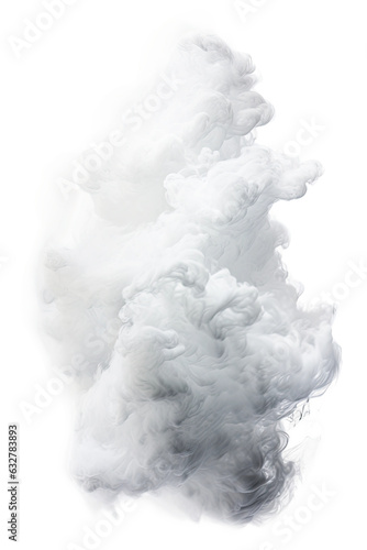 swirling tornado mist frozen in an abstract futuristic 3d texture isolated on a transparent background, generative ai