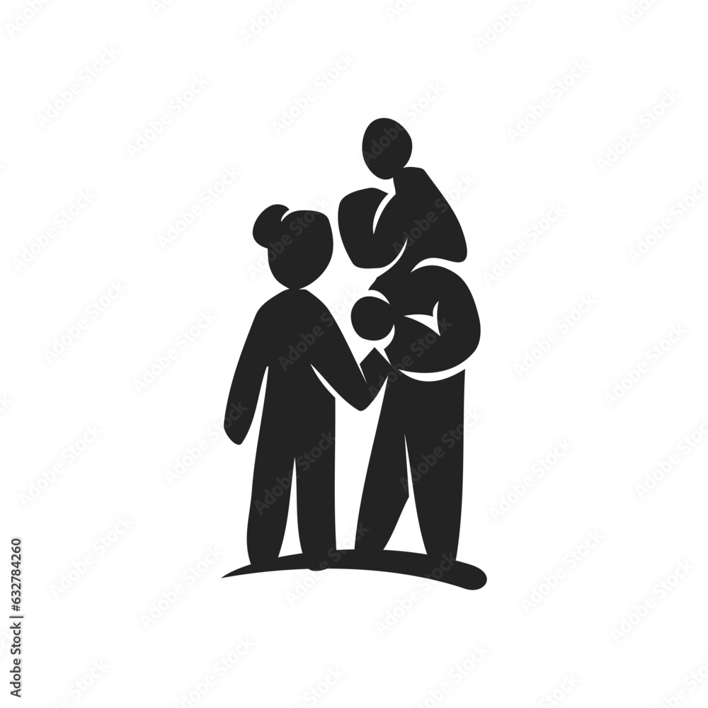 family logo template Isolated. Brand Identity. Icon Abstract Vector graphic family logo template Isolated. Brand Identity. Icon Abstract Vector graphic