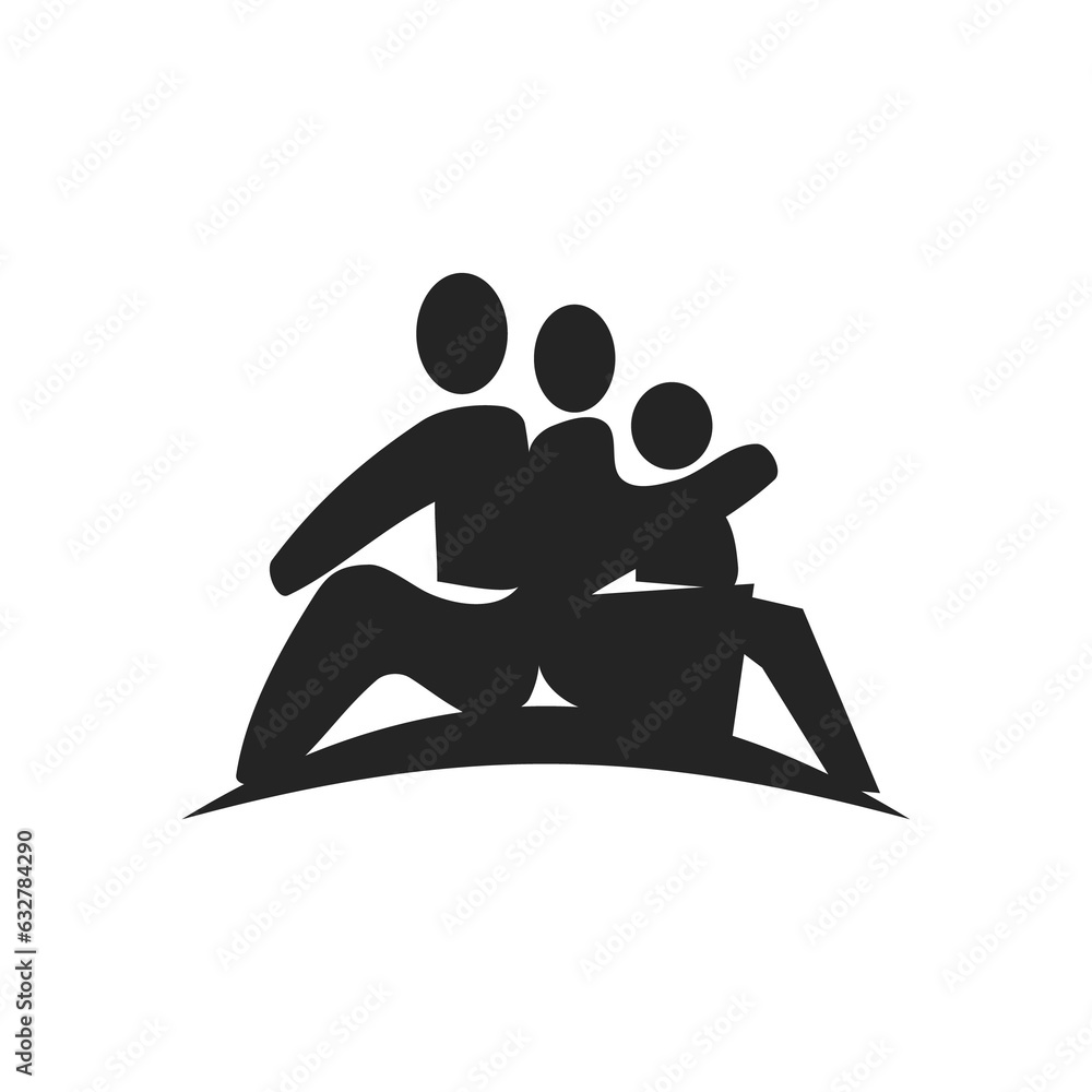 family logo template Isolated. Brand Identity. Icon Abstract Vector graphic family logo template Isolated. Brand Identity. Icon Abstract Vector graphic