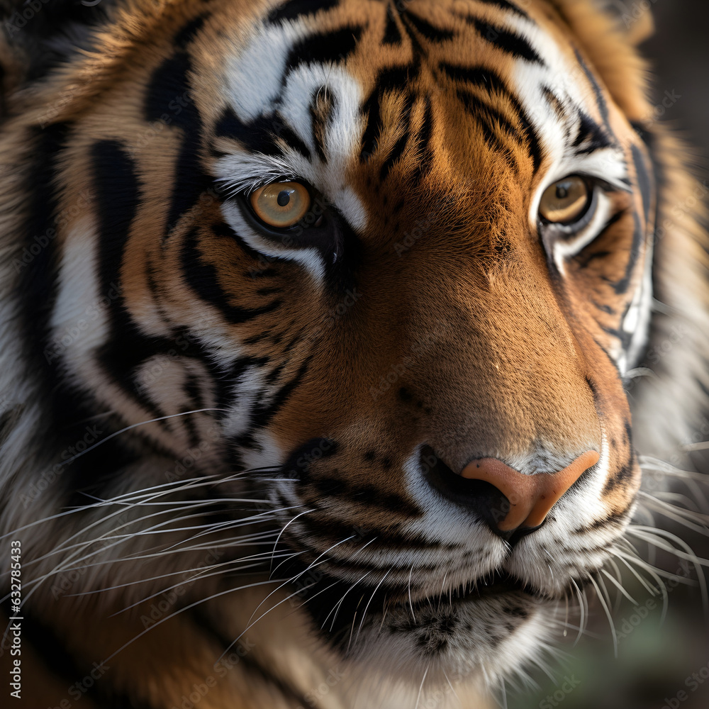 Obraz premium Tiger face close up wild animal