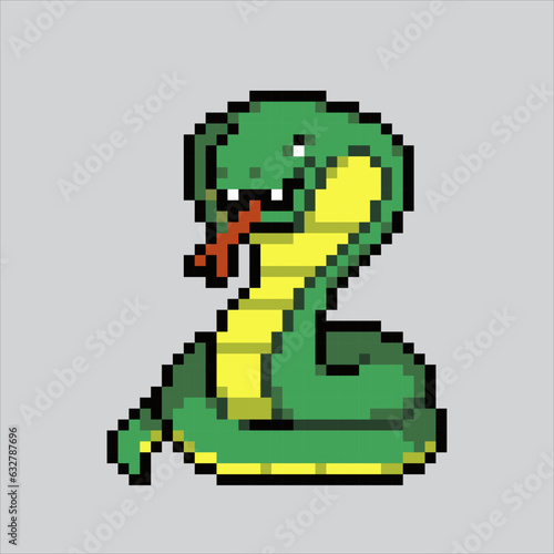 Pixel art illustration Snake. Pixelated Snake. Snake reptile animal icon pixelated
for the pixel art game and icon for website and video game. old school retro.