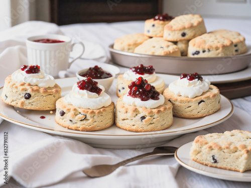 scones on a plate with jems photo
