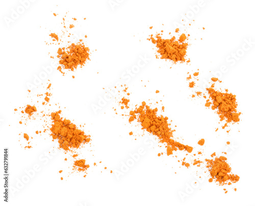 Turmeric powder isolated transparent png