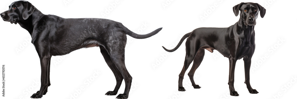 Collection of dogs, transparent background.