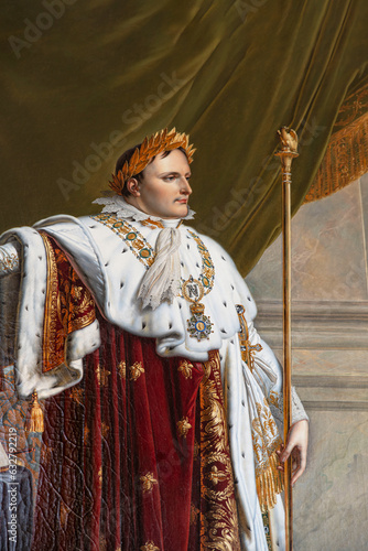 Canvas-taulu ainting of Napoleon's portrait in the Château de Fontainebleau in France