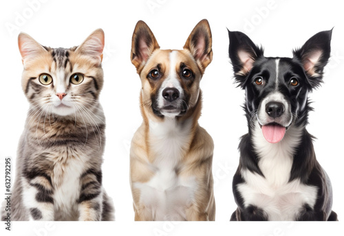 dogs and a cat isolated, whitout background transparent png collection © Bernardo
