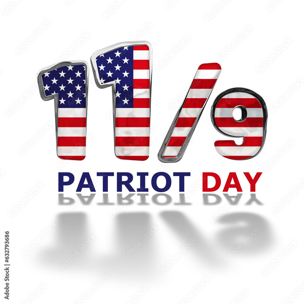 Obraz premium Illustration of Patriot Day Background, September 11, 9/11.