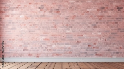 Pink Brick Wall Texture Background In The Bedroom