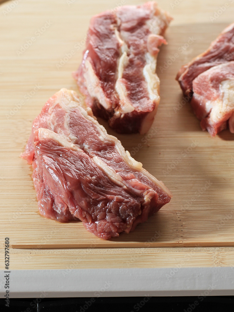 Raw Beef Ribs Slice Raw Beef Ribs Slice