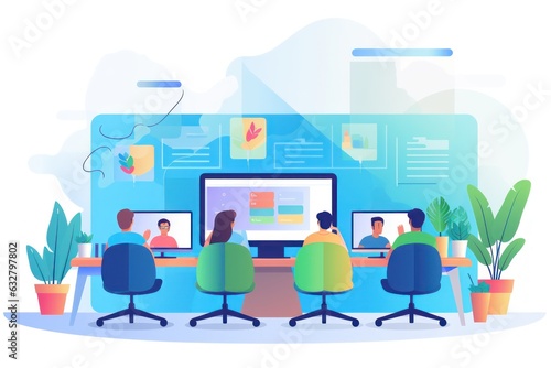 business meeting in conference room, Background Concept, artwork and digital art, Illustration, wallpaper, painting Abstract luxury, Mockup, generative AI