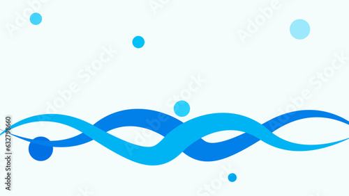 Vector abstract background design with blue color circles, lines. Circle and line based creative background.