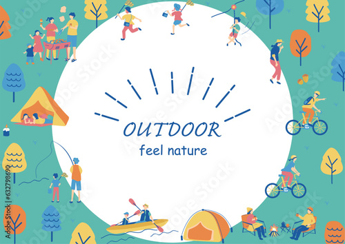 アウトドアを楽しむ人達