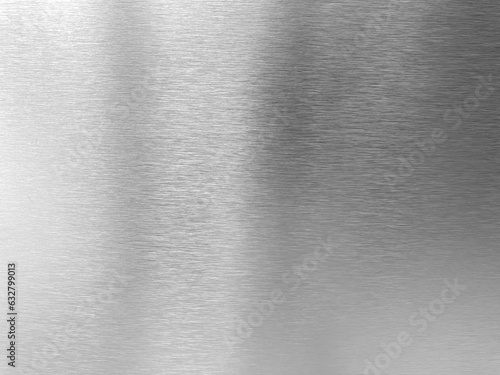 Shiny silver brushed stainless steel plate background. Abstract metal texture background or aluminium banner. Chrome platinum surface sheet material.