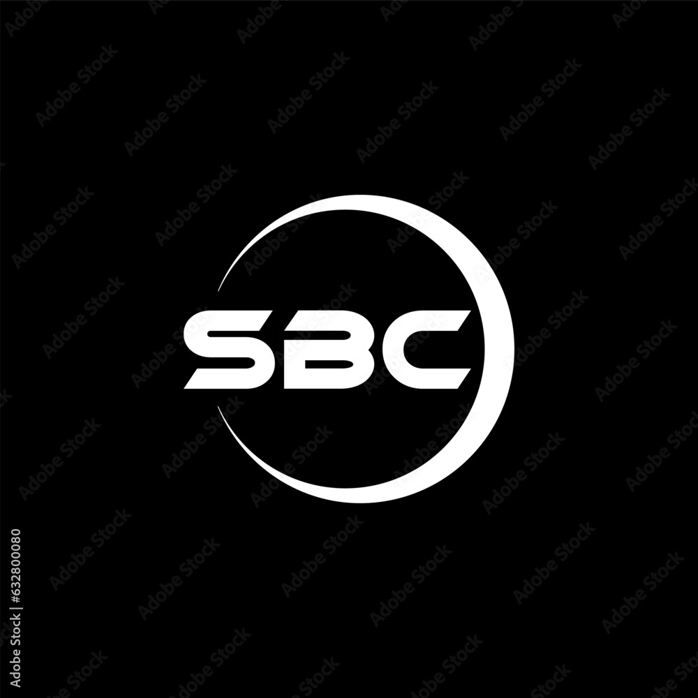 SBC letter logo design with black background in illustrator, cube logo, vector logo, modern alphabet font overlap style. calligraphy designs for logo, Poster, Invitation, etc. SBC letter logo design with black background in illustrator, cube logo, vector logo, modern alphabet font overlap style. calligraphy designs for logo, Poster, Invitation, etc.