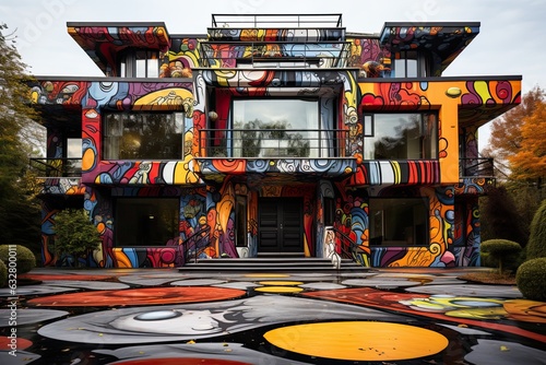 Luxury House covered in Street Art