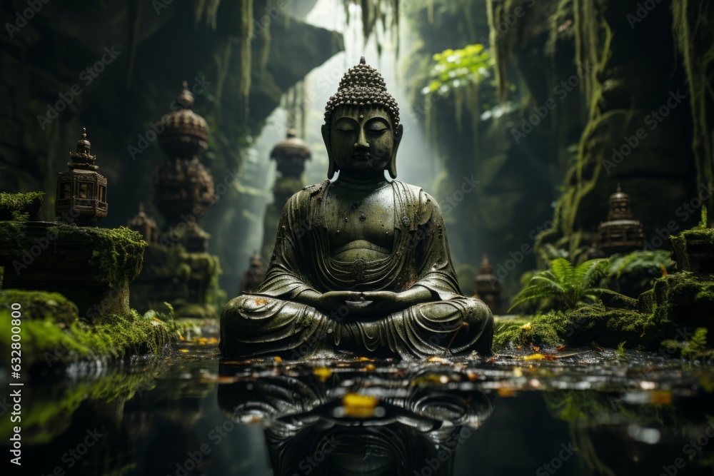 ブッダ像,Generative AI AI画像 ブッダ像,Generative AI AI画像