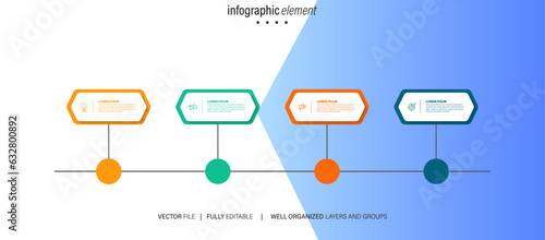 Step to success. Business infographic with icons and elements to success. Can be used for presentation, banner, diagram, step up options. Vector Illustration.
