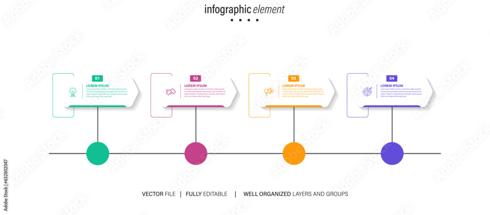 Caterease Timeline Button Vector button timeline infographic, diagram chart, graph presentation ...