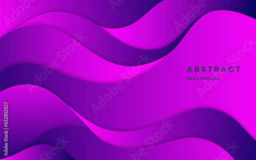 Purple gradient background dynamic wavy light and shadow. liquid dynamic shapes abstract composition. modern elegant design background. Illustration vector 10 eps.