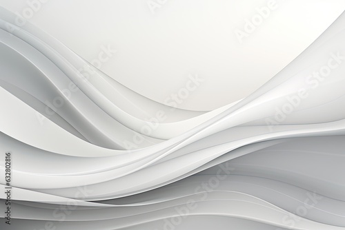 Abstract background with white and gray background with wavy lines. illustration © ffunn