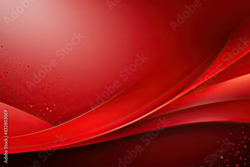 abstract red background with smooth wavy lines. illustration