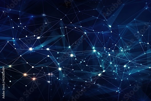 Abstract technology background with polygonal shapes and lines polygonal space low poly dark background with connecting dots and lines. Connection structure. illustration