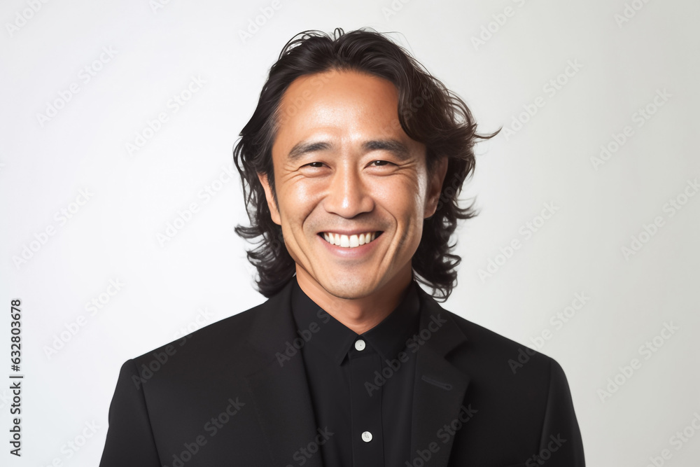 Happy businessman standing Isolated on white background. Portrait of young smiling handsome guy in formal black and white shirt with business suit. Generative AI. Happy businessman standing Isolated on white background. Portrait of young smiling handsome guy in formal black and white shirt with business suit. Generative AI.