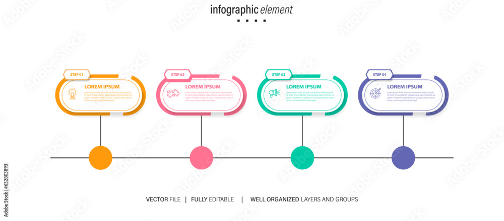 Business data visualization. timeline infographic icons designed for ...
