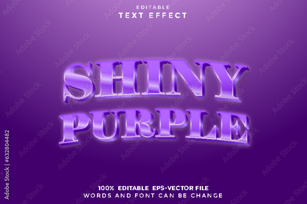 Shiny Purple Editable Text Effect 3D Luxury Purple Style Shiny Purple Editable Text Effect 3D Luxury Purple Style