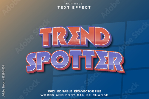 Trend Spotter Editable Text Effect 3D Emboss Modern Style