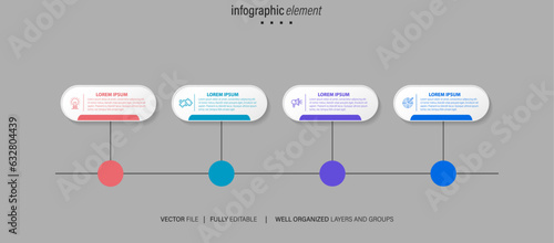 Set of infographic elements data visualization vector design template. Can be used for steps, options, business process, workflow, diagram, flowchart concept, timeline, marketing icons, info graphics.