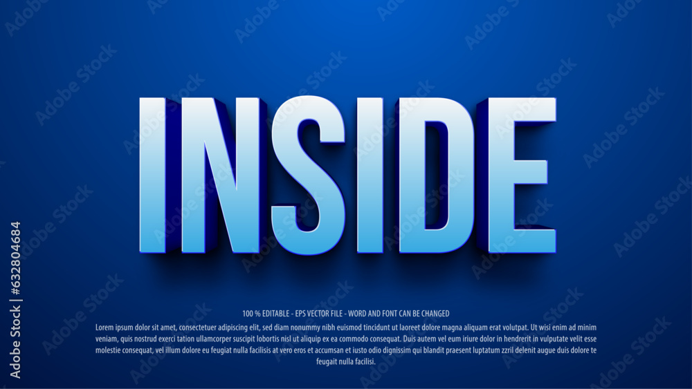Blue 3d style editable text effect template Blue 3d style editable text effect template