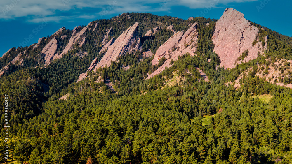 Flatrions on the front range near Boulder Colorado as viewed from above Flatrions on the front range near Boulder Colorado as viewed from above