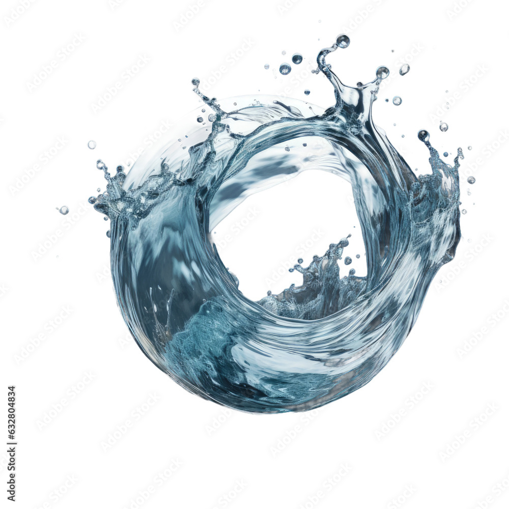 liquid blue moonlight splash frozen in an abstract futuristic 3d texture isolated on a transparent background, generative ai liquid blue moonlight splash frozen in an abstract futuristic 3d texture isolated on a transparent background, generative ai