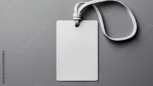 Blank price tag on grey background