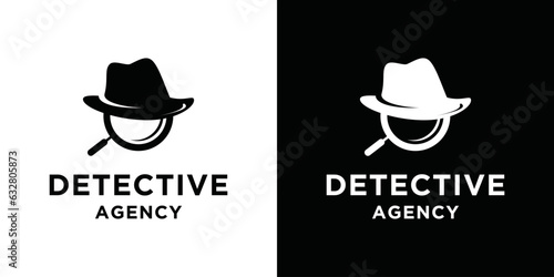 py detective logo template.investigation concept,crime illustration vector. simple detective logo