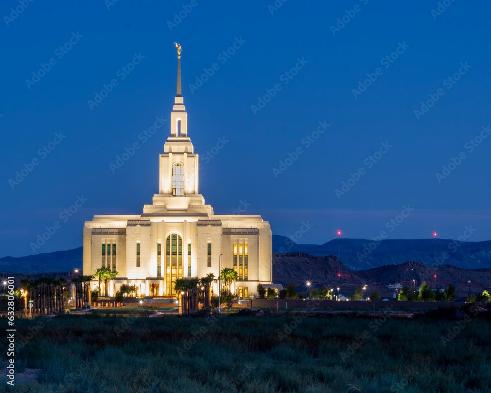 Red Cliffs Temple At Night