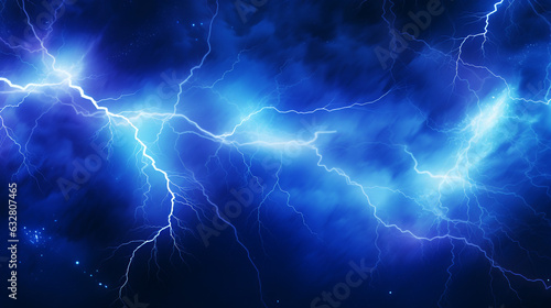 Dynamic thunderbolt lighting background. Modified generative AI image.