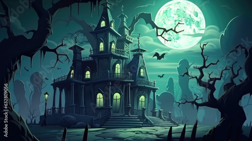 spooky mansion halloween 