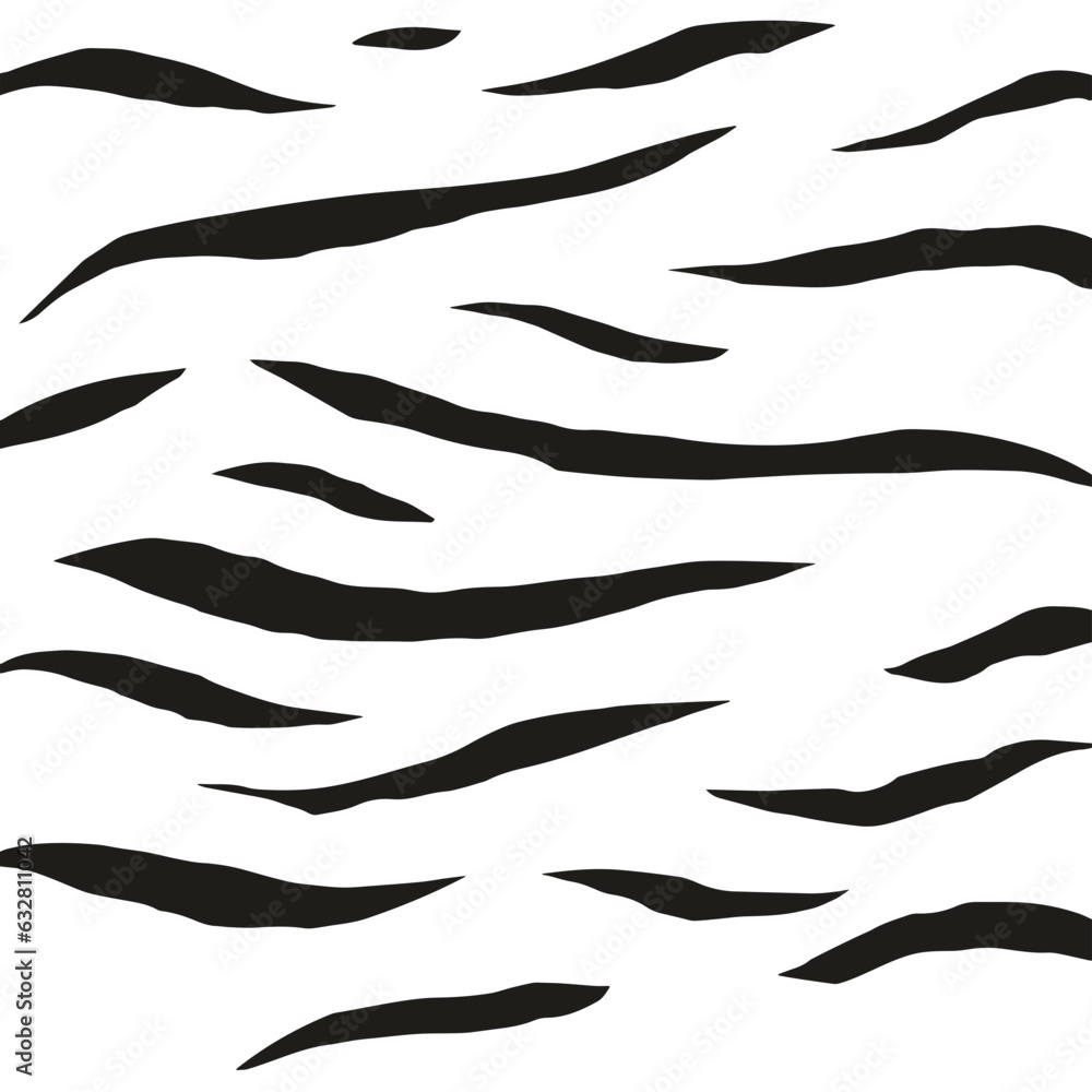 Black color modern line art style vector pattern